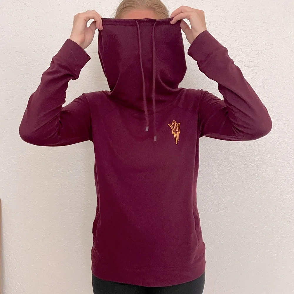 ASU Adidas Crew Neck Pullover Arizona State University Sun Devils Pockets - Picture 6 of 8